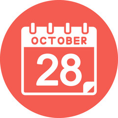 28 October Vector Icon Design