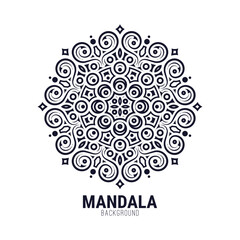 Mandala flat background design template