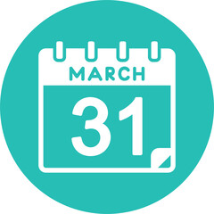 31 March Vector Icon Design