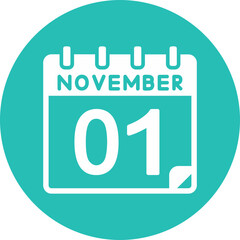 1 November Vector Icon Design