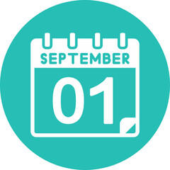 1 September Vector Icon Design