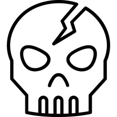 Broken skull Icon