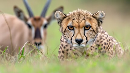 Cheetah and Antelope in Natural Habitat
