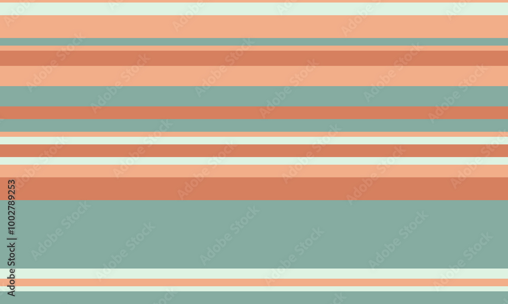 Poster geometric stripes seamless vector pattern with horizontal lines in varied colours, creating an abstr