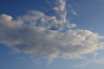 Soap bubbles in the air, Oslo