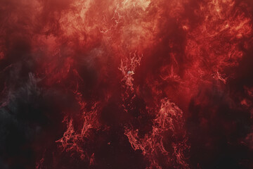 Fototapeta premium The abstract background of red flames combined with black gives a hot feeling.