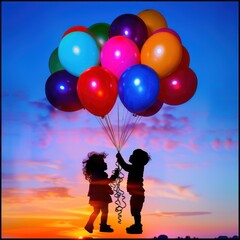 Colorful Balloons for New Year's Day Celebration