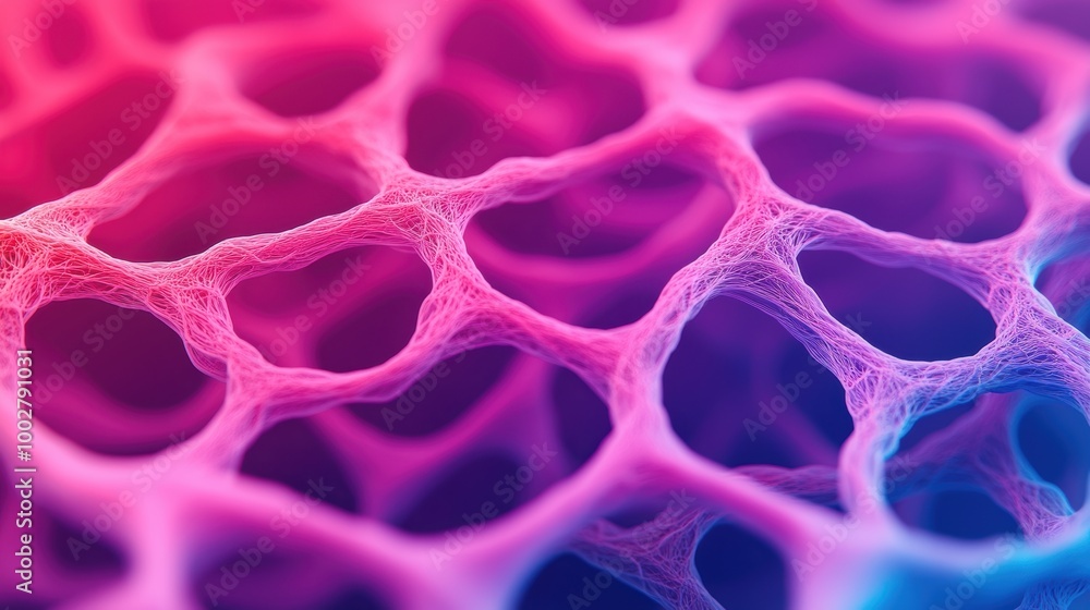Poster colorful abstract cell structure with intricate detail