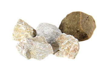 Stones in sets isolated on transparent background.