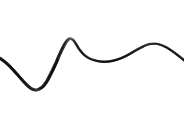 wire cable of usb and adapter isolated on transparent background.