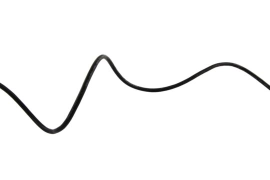 wire cable of usb and adapter isolated on transparent background.