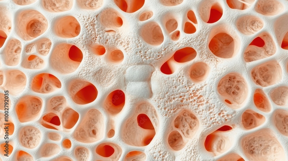 Poster abstract background of porous structure with organic patterns