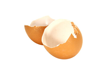 Eggshell isolated on transparent background.