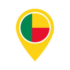 Benin flag location icon