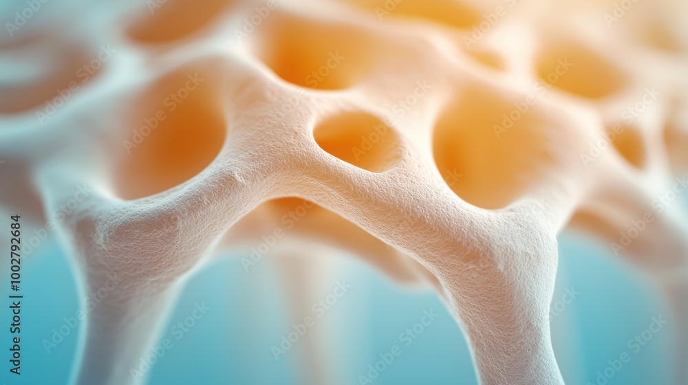 Poster abstract close-up of bone structure in soft focus