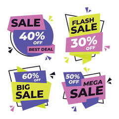 Set of sale banner