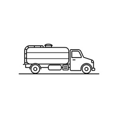 Tanker truck vehicle icon .