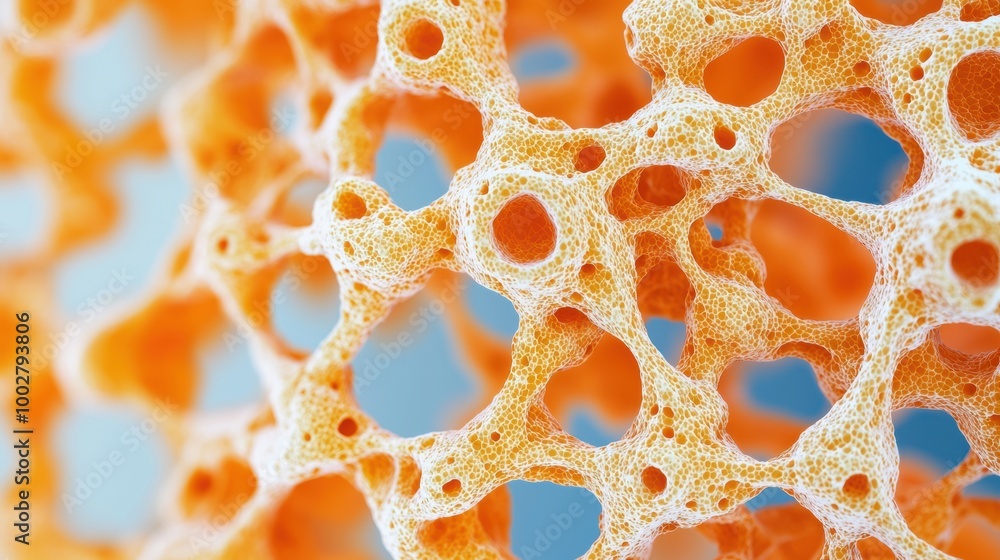 Poster intricate orange pattern of foam texture