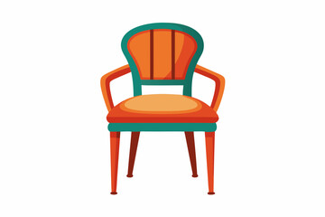 Wooden chair front view icon furniture