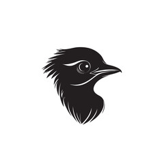 simple bird logo vector icon illustration, line art, one line art bird