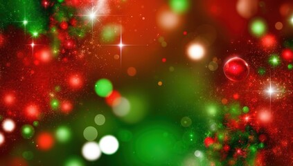colorful collection of blurred red and green lights fills the frame, capturing the essence of holiday festivities. 