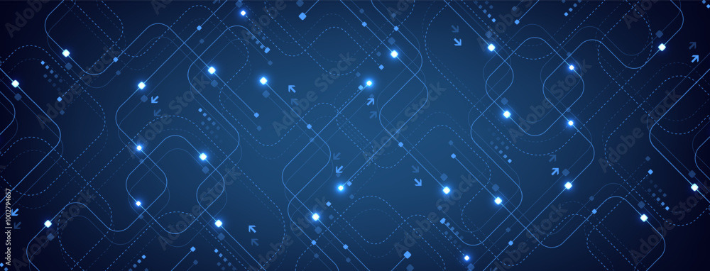 Poster abstract digital technology background. digital tech motherboard texture design. engineering circuit
