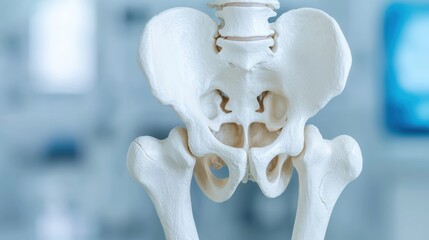 Obraz premium Pelvic Bone Structure Anatomy Model for Education