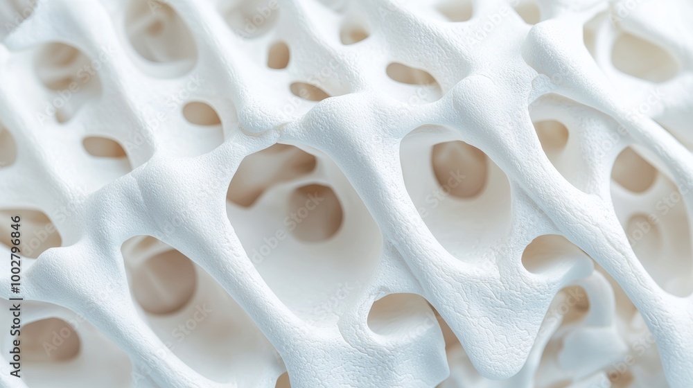 Poster intricate structure of bone tissue macro photograph