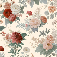 Petals of Serenity A Floral Pattern Background Design
