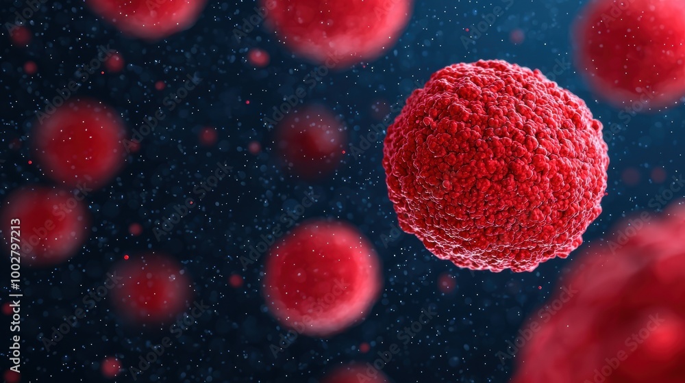 Poster red cell representations in abstract microscopic view