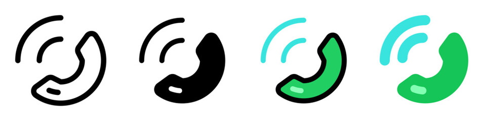 Vector phone call, call center icon. Black, white background. Perfect for app and web interfaces, infographics, presentations, marketing, etc.