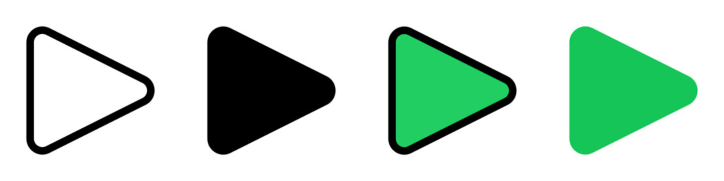 recommend clip art: Editable vector play button icon. Black, transparent white background. Part of a big icon set family. Perfect for web and app interfaces, presentations, infographics, etc
