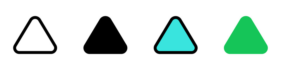 Editable vector up triangle arrow icon. Black, transparent white background. Part of a big icon set family. Perfect for web and app interfaces, presentations, infographics, etc