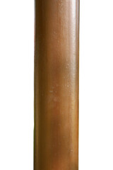 Brown painted steel pole isolated on transparent background.