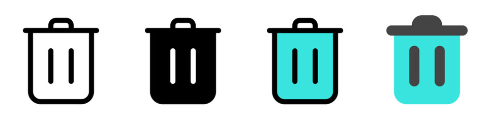 Editable vector delete trash recycle bin icon. Part of a big icon set family. Perfect for web and app interfaces, presentations, infographics, etc