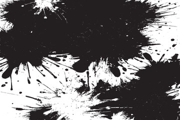 Abstract Grunge Texture with Paintbrush Strokes - Vector Background