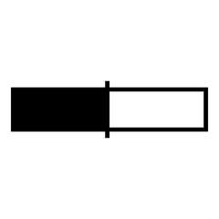 Loading Bar Icon. Simple Waiting Symbol Vector Illustration.