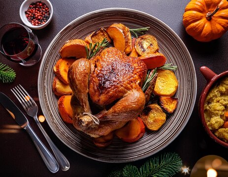 dinde r&ocirc;tie pour Halloween