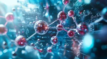 Obraz premium Futuristic Biotech Concepts and Genetic Engineering