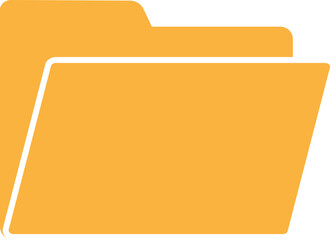 yellow Folder icon vector, file collection, Document folder, Document collection icon, yellow file sign