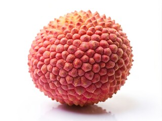 Fresh Lychee on Solid White Background