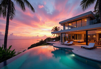 beach at sunset