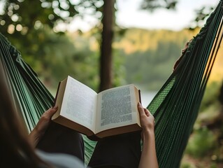 reading a book