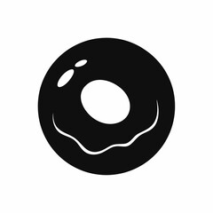 Donut Icon Vector Illustration - Isolated on White Background Clipart for Digital Download
