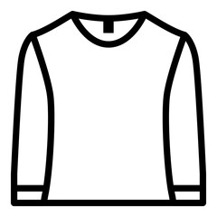 Long sleeve icon. Simple shirt vector illustration.