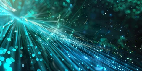 Abstract representation of digital data streams flowing dynamically, symbolizing technology, connectivity, and information exchange