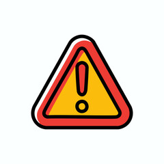 Warning triangle icon. Warn attention sign. Hazard road alert symbol. Vector illustration