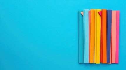 Set of origami bookmarks with motivational quotes, each in a different color, origami bookmarks, literary gift