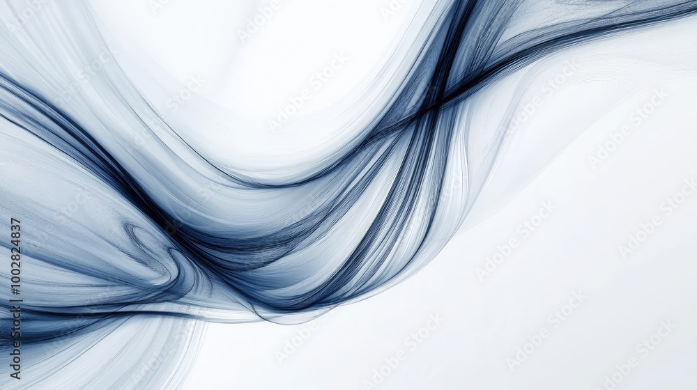 Poster abstract swirling trails representing honesty create a stunning visual display on a pure white backg