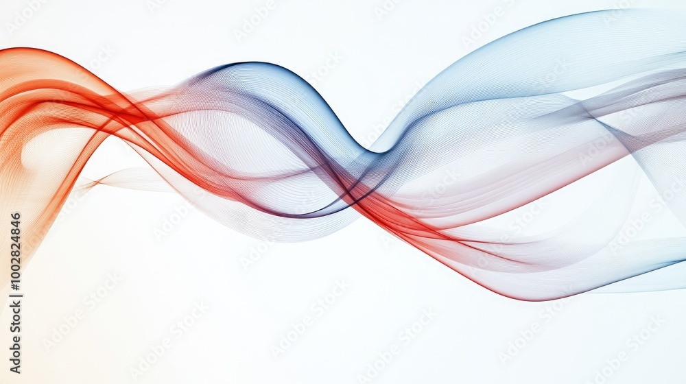 Poster abstract swirling trails representing honesty create a stunning visual display on a pure white backg